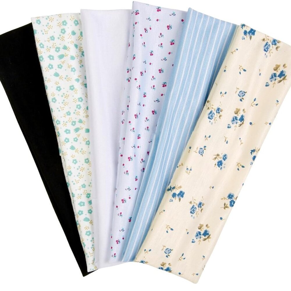 Women Headbands Floral Cotton Elastic Non Slip Workout Yoga Sport Accessories